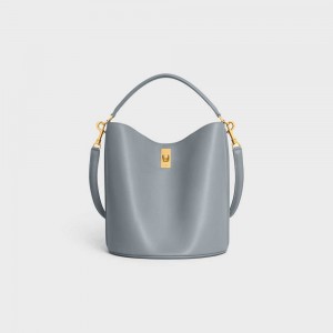 16 Celine Bucket Bag In Smooth Calfskin Modre Siva | CL-593255