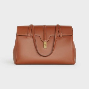 16 Celine Large Soft Bag In Smooth Calfskin Hnede | CL-593266