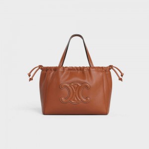 Cabas Celine Small Drawstring Cuir Triomphe In Smooth Calfskin Hnede | CL-593090