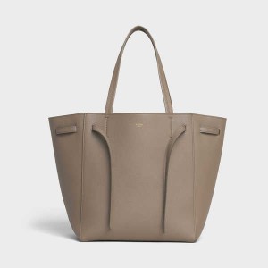 Cabas Celine Small Phantom In Soft Grained Calfskin Siva Hnede | CL-593093