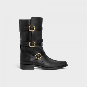 Cizmy Celine Lyra Triple Buckles In Calfskin Čierne | CL-592500