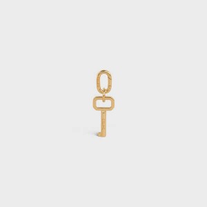 Drobný Kožený Tovar Celine Key Charm In Brass Zlate | CL-592922