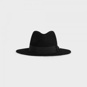 Klobuk Celine Fedora In Felt Čierne | CL-592339