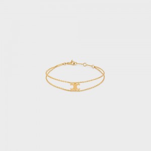 Naramky Celine Triomphe Suspended In Brass With Gold Finish Zlate | CL-592208