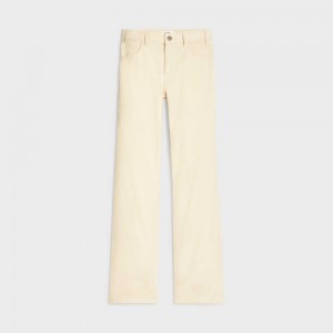 Nohavice Celine Jane Flared Jeans In Corduroy Modre Svetlomodrá | CL-592721