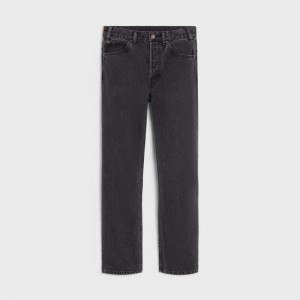 Nohavice Celine Kurt Jeans In Charcoal Wash Denim Siva Modre Svetlomodrá | CL-592048