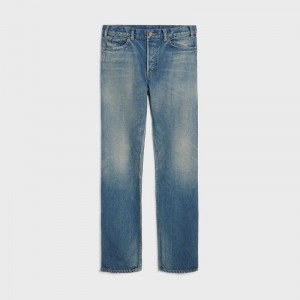 Nohavice Celine Kurt Jeans In Trailove Wash Denim Modre Svetlomodrá | CL-592049