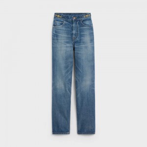 Nohavice Celine Margaret Jeans In Union Wash Denim Modre Svetlomodrá | CL-592715