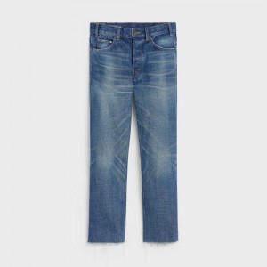 Nohavice Celine Polly Jeans In Dark Union Wash Denim Tmavo Modre Svetlomodrá | CL-592713