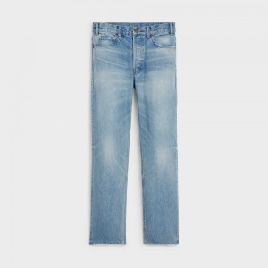 Nohavice Celine Polly Jeans In Steel Blue Wash Denim Siva Modre Modre Svetlomodrá | CL-592711