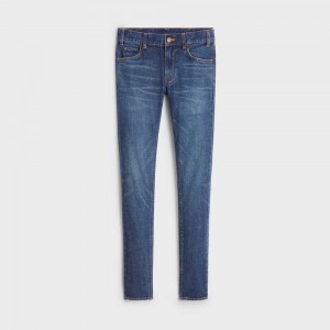 Nohavice Celine Vychudnutý Jeans In Dark Union Wash Denim Tmavo Modre Svetlomodrá | CL-592730