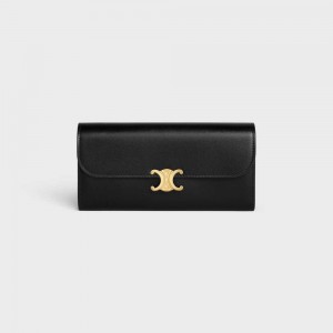 Penazenky Celine Large Triomphe In Shiny Calfskin Čierne | CL-592983