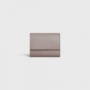 Penazenky Celine Small Trifold In Grained Calfskin Siva | CL-593004