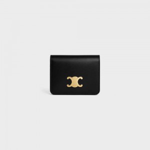 Penazenky Celine Triomphe Compact In Shiny Calfskin Čierne | CL-592964