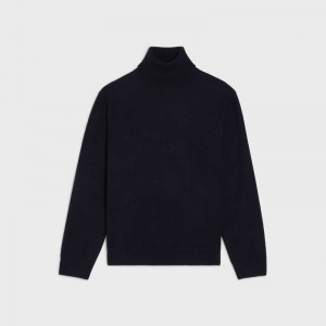 Pleteniny Celine Turtleneck In Heritage Cashmere Čierne | CL-592107