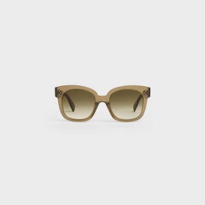 Slnecne Okuliare Celine Oversized S002 In Acetate Hnedožltý | CL-592438