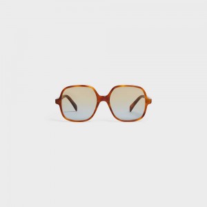 Slnecne Okuliare Celine Oversized S244 In Acetate Hnede | CL-592434