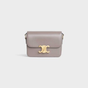 Triomphe Celine Teen Bag In Shiny Calfskin Siva | CL-593199