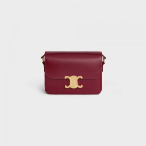 Triomphe Celine Teen Bag In Shiny Calfskin Bordove | CL-593197