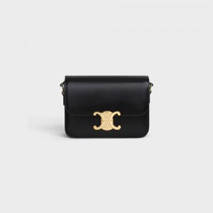 Triomphe Celine Teen Bag In Shiny Calfskin Čierne | CL-593196