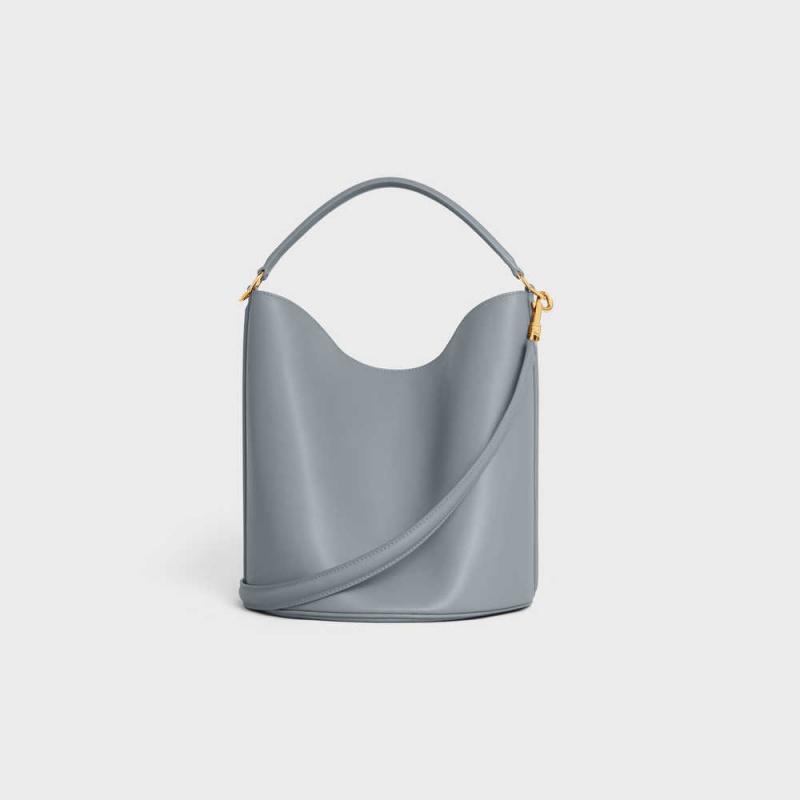 16 Celine Bucket Bag In Smooth Calfskin Modre Siva | CL-593255