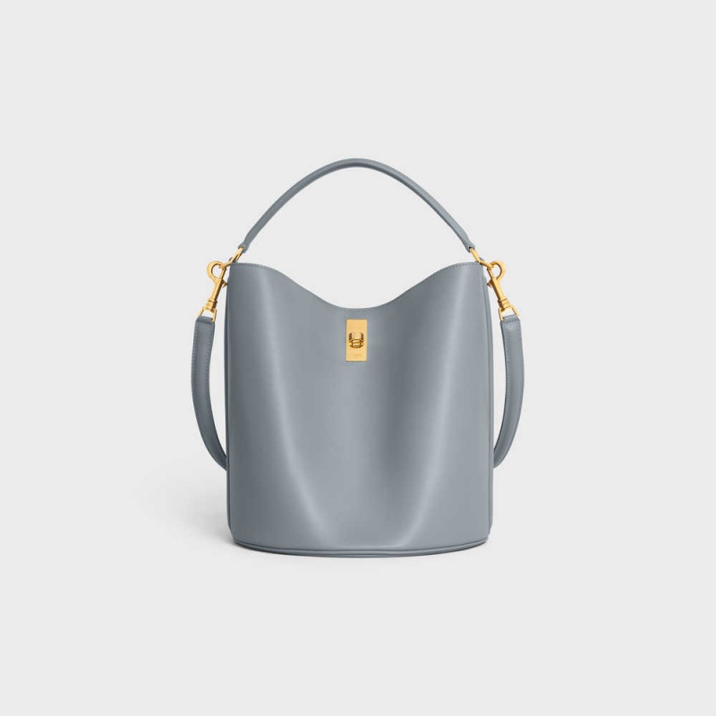 16 Celine Bucket Bag In Smooth Calfskin Modre Siva | CL-593255