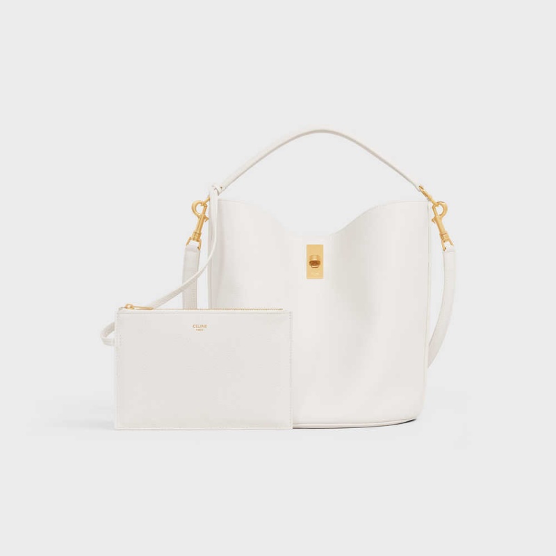 16 Celine Bucket Bag In Supple Grained Calfskin Biele | CL-593258