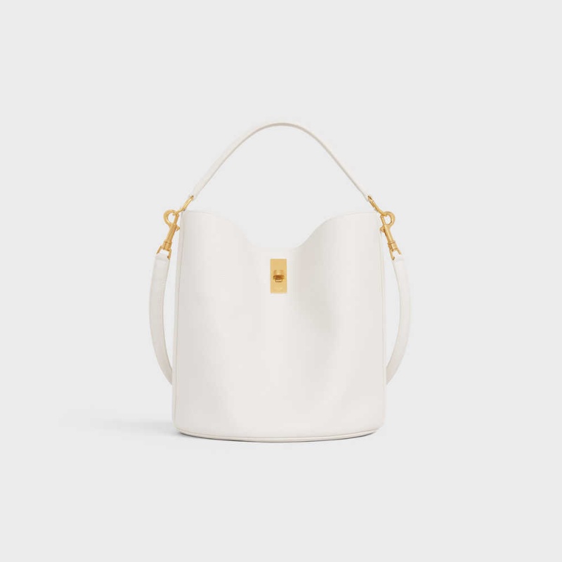 16 Celine Bucket Bag In Supple Grained Calfskin Biele | CL-593258