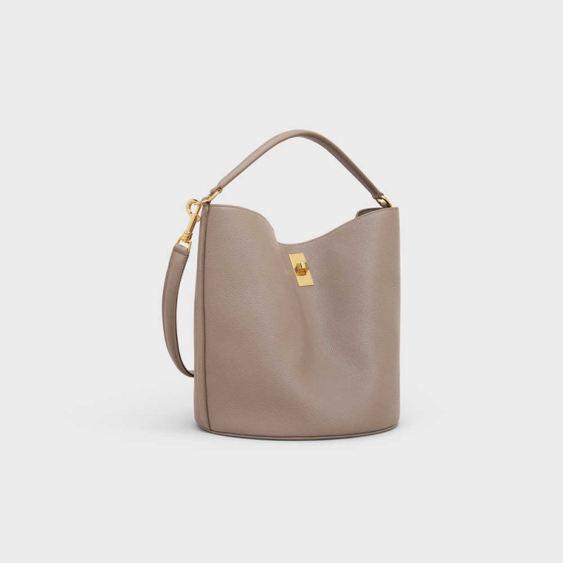 16 Celine Bucket Bag In Supple Grained Calfskin Siva | CL-593257