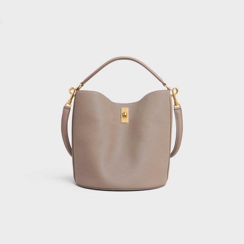 16 Celine Bucket Bag In Supple Grained Calfskin Siva | CL-593257