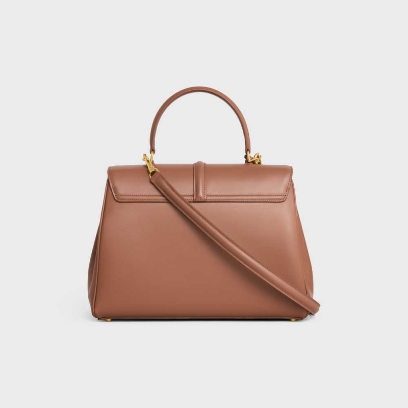 16 Celine Classique Bag In Satinated Calfskin Hnede | CL-593281