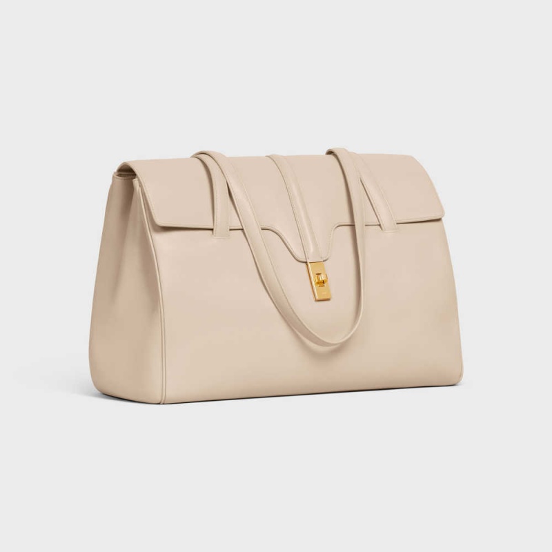 16 Celine Large Soft Bag In Smooth Calfskin Béžové | CL-593267