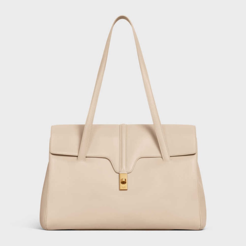 16 Celine Large Soft Bag In Smooth Calfskin Béžové | CL-593267