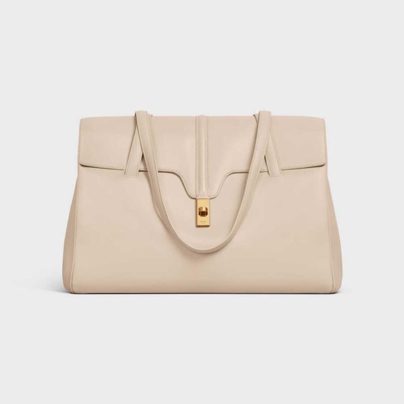 16 Celine Large Soft Bag In Smooth Calfskin Béžové | CL-593267