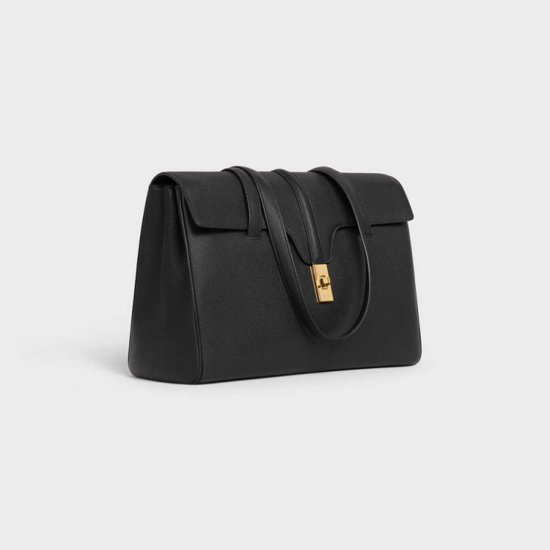 16 Celine Medium Soft Bag In Supple Grained Calfskin Čierne | CL-593263