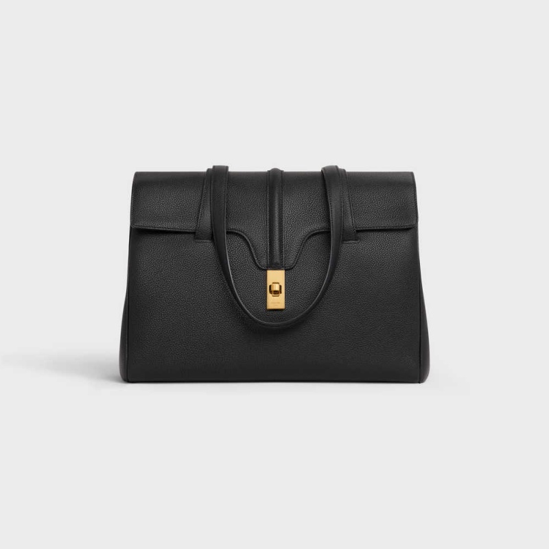 16 Celine Medium Soft Bag In Supple Grained Calfskin Čierne | CL-593263