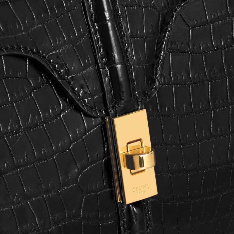 16 Celine Mini In Porosus Crocodile Čierne | CL-593272