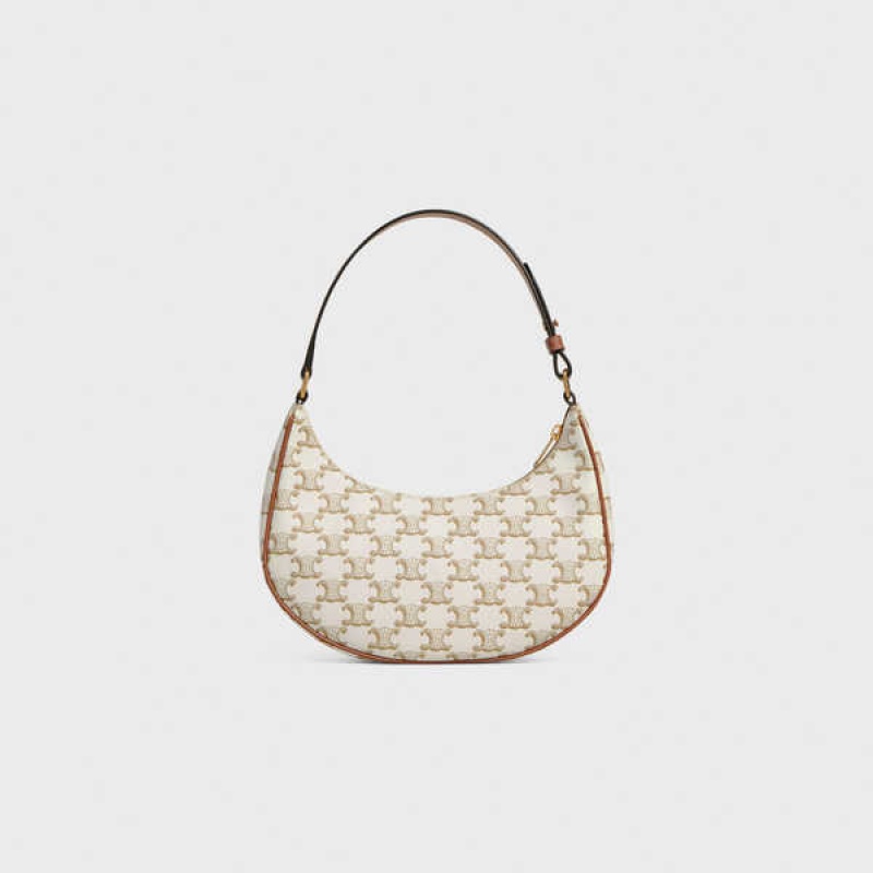 Ava Celine Bag In Triomphe Platene And Calfskin Biele | CL-593104