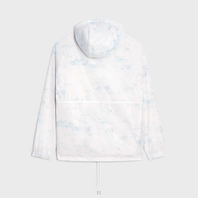 Blousons Celine Ave 57 Sky Windbreaker In Nylon Biele Viacfarebný | CL-591955