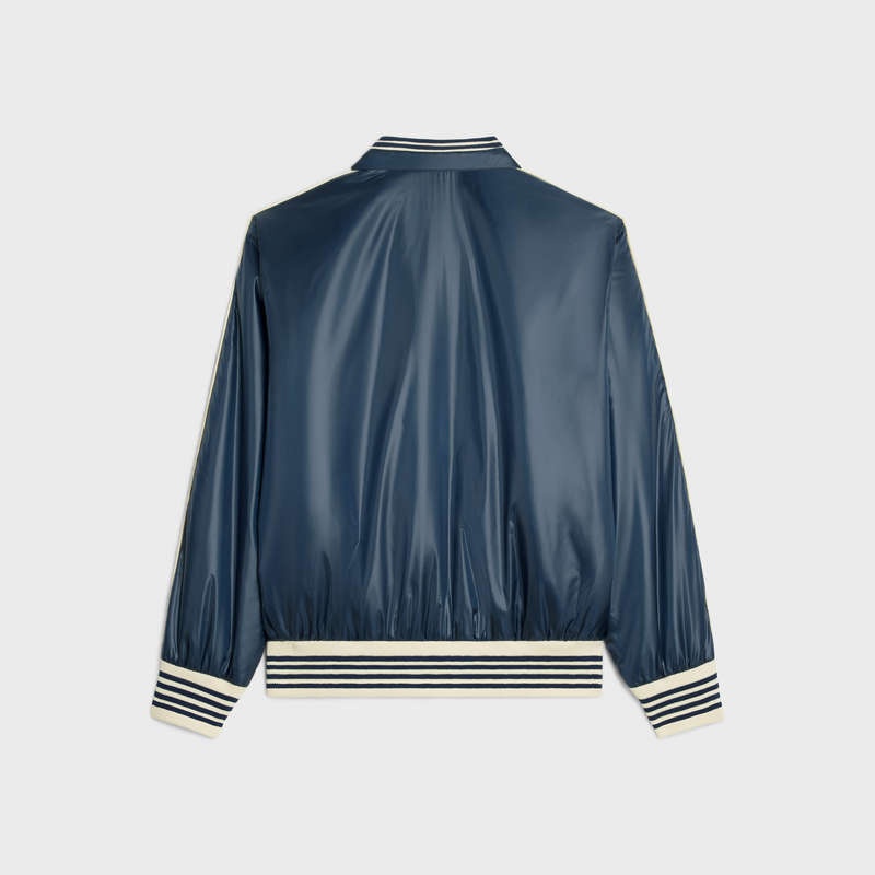 Blousons Celine Blouson In Lahke Nylon Námornícka Modrá | CL-591960