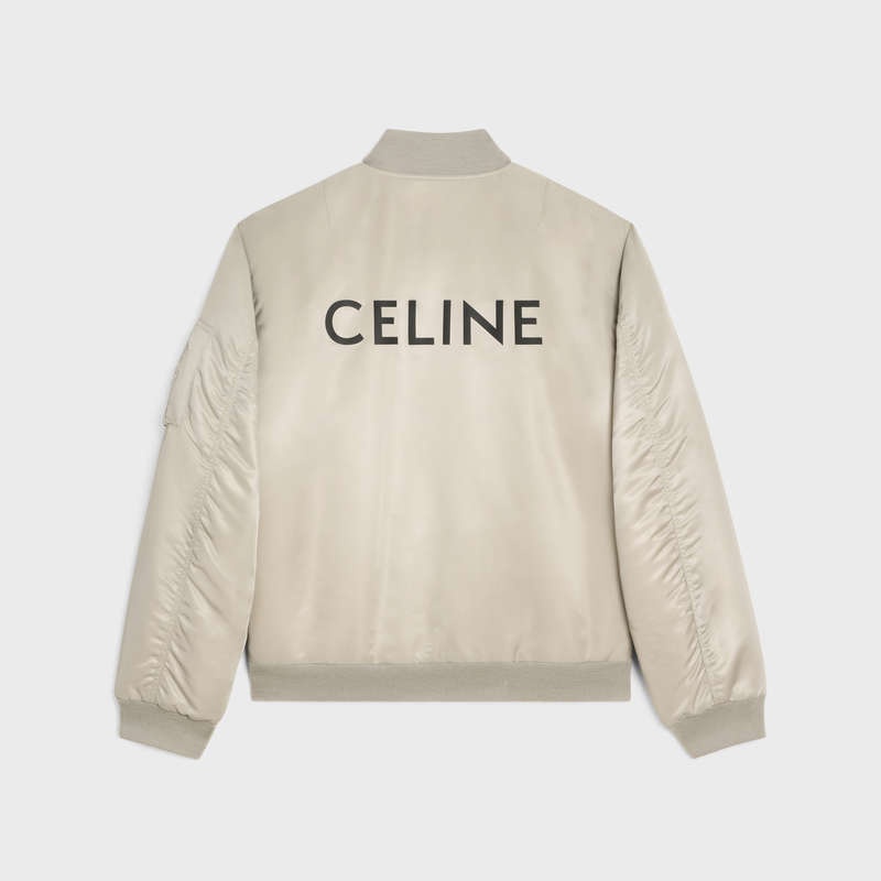 Blousons Celine Bomber In Nylon Twill Svetlo Siva | CL-591959