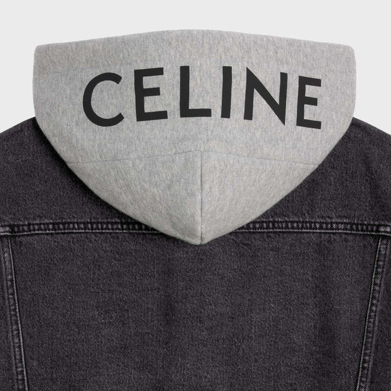 Blousons Celine Trucker In Charcoal Wash Denim Siva Modre Svetlomodrá | CL-591963