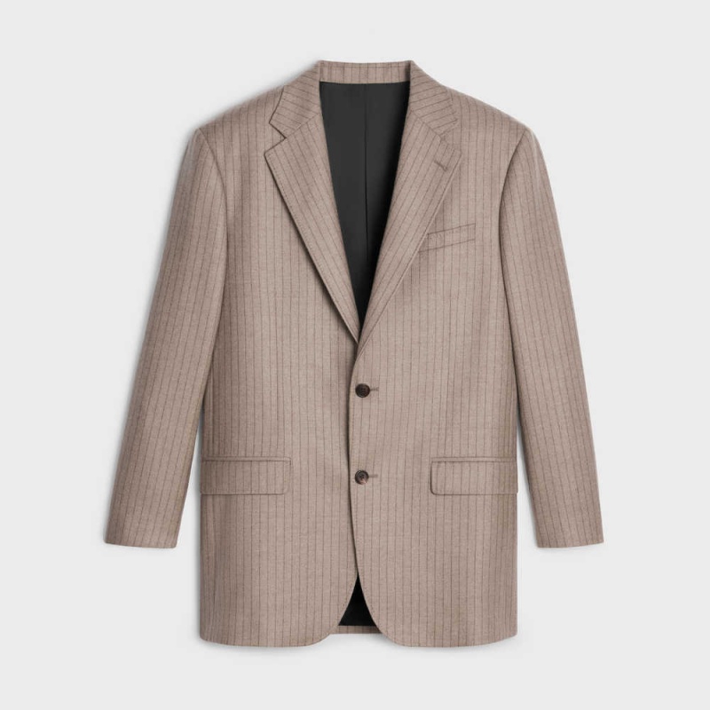 Bundy Celine GarçOn With Elbow Patches In Cashmere Flannel Hnedožltý | CL-592666