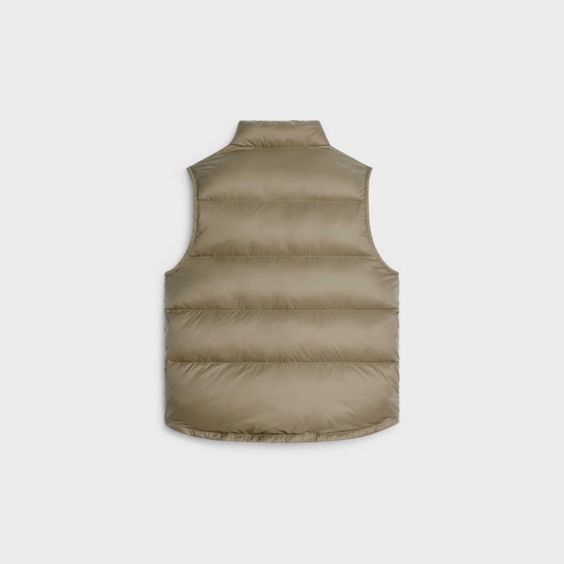 Bundy Celine Prešívané Vest In Lahke Nylon Hnedožltý | CL-592683