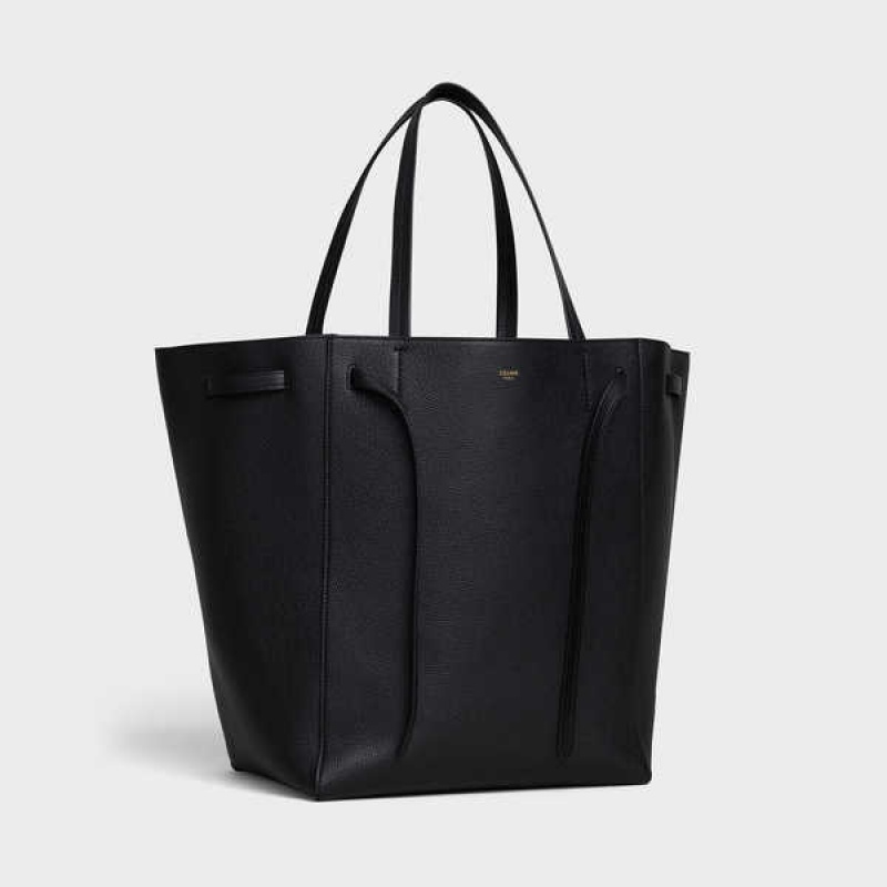 Cabas Celine Medium Phantom In Soft Grained Calfskin Čierne | CL-593094