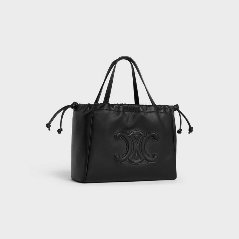 Cabas Celine Small Drawstring Cuir Triomphe In Smooth Calfskin Čierne | CL-593089