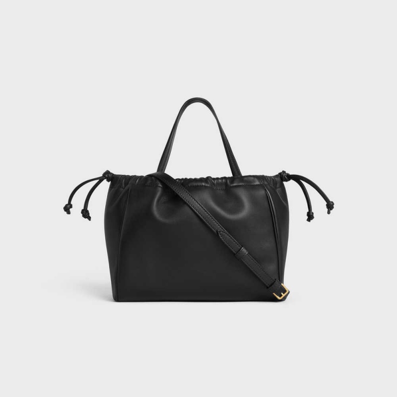 Cabas Celine Small Drawstring Cuir Triomphe In Smooth Calfskin Čierne | CL-593089