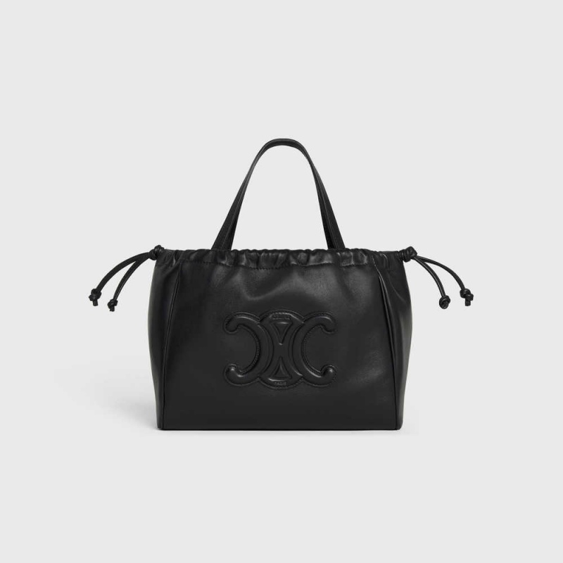 Cabas Celine Small Drawstring Cuir Triomphe In Smooth Calfskin Čierne | CL-593089