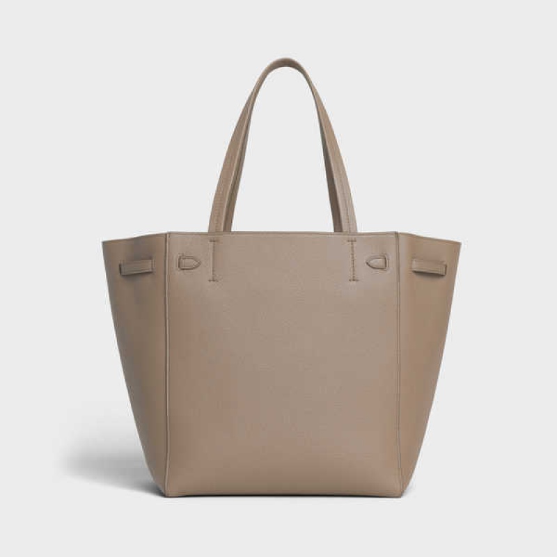 Cabas Celine Small Phantom In Soft Grained Calfskin Siva Hnede | CL-593093