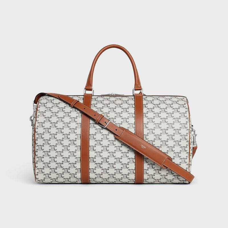 Cestovné Tašky Celine Medium In Triomphe Platene And Calfskin Hnede | CL-591820